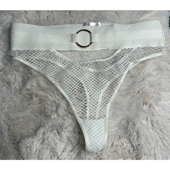 RARE🔥 Honey Birdette AXL🤍 White FULL 4 Piece Set 32DD, S, S Thong & Brief - Picture 14 of 16